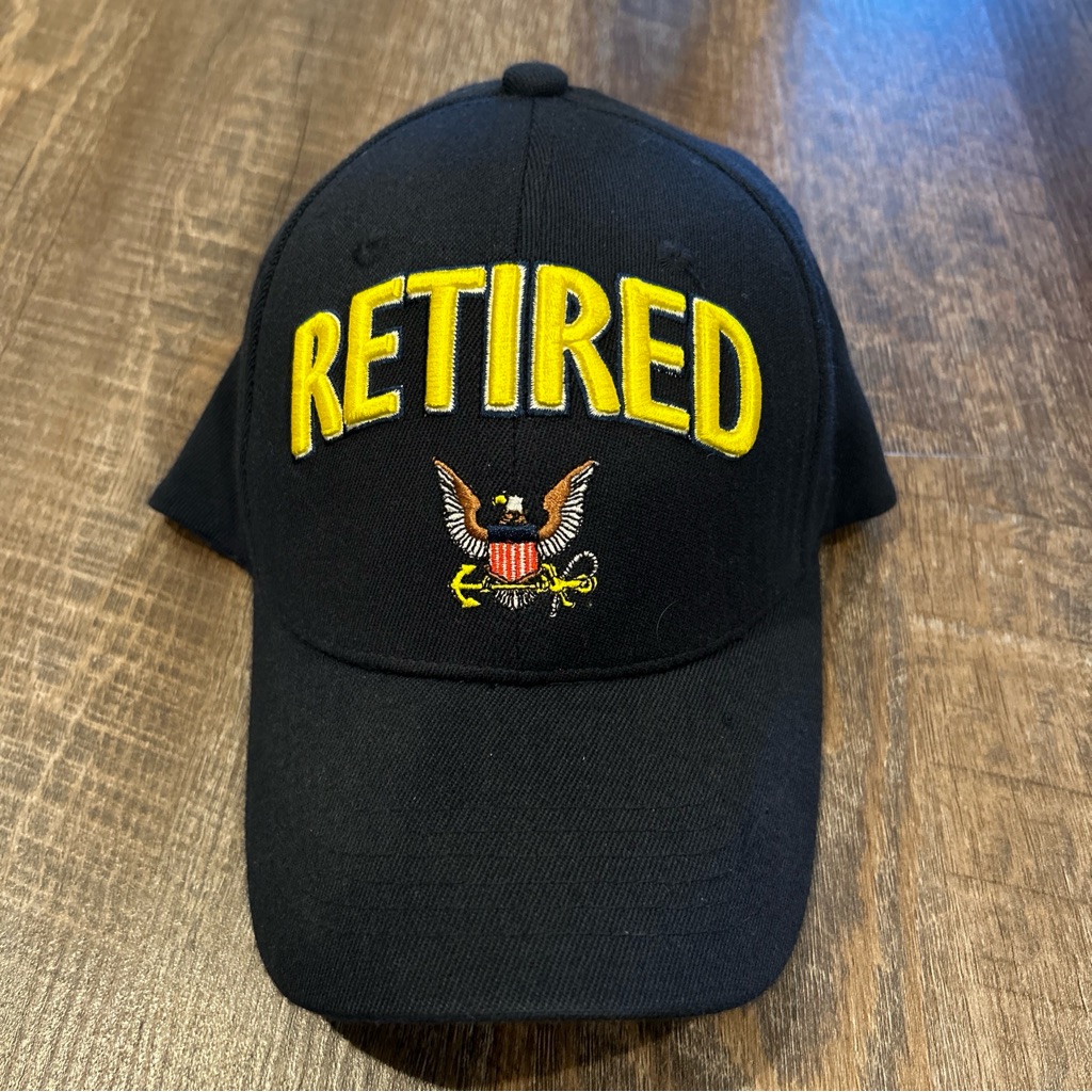Retired Us Navy Baseball Cap Hat